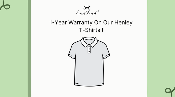 1-Year Warranty On Our Henley T-Shirts !