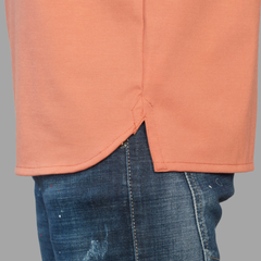 Men's Orange Henley Full Sleeve T-Shirt – 100% Pure Cotton | Kuch Kuch Fashion