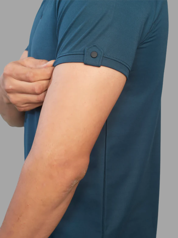 Men's Teal Blue Henley Full Sleeve T-Shirt – 100% Pure Cotton | Kuch Kuch Fashion