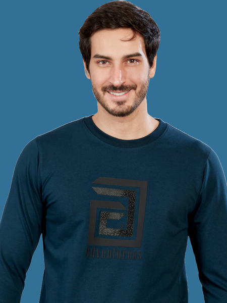 Adventurous Spirit Air Force Blue full sleeve T-Shirt