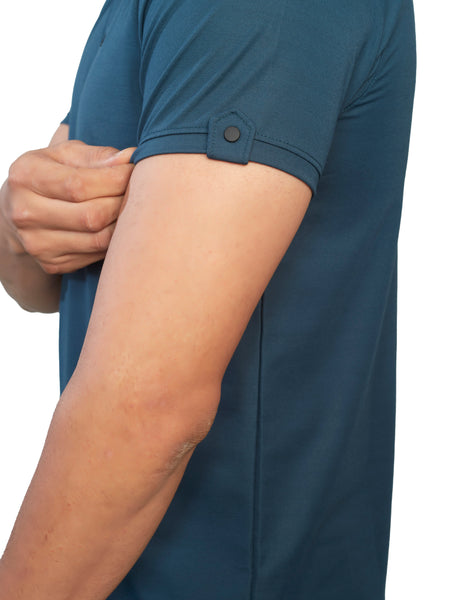 Teal Blue Henley T-shirt